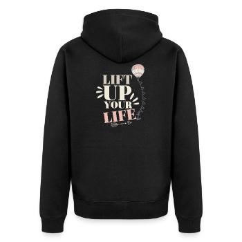 Élevez votre vie - Veste à capuche bio Premium Unisexe - noir - Dos - Nico (187cm)
