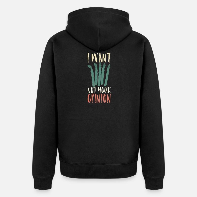 Spargel - Unisex Premium Bio Zip Hoodie - Schwarz
