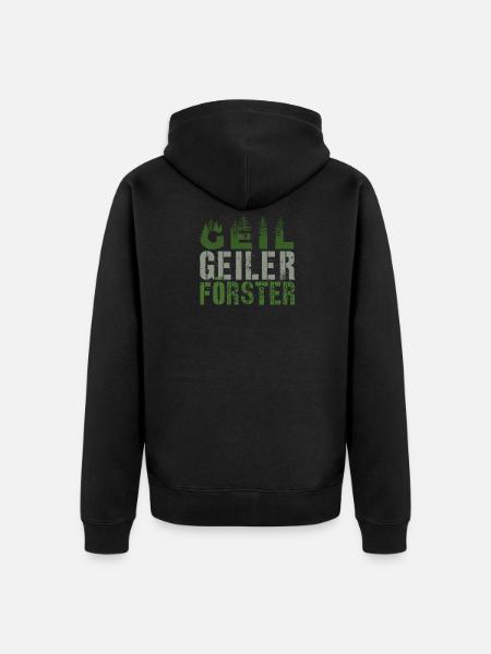 Förster Geschenk - Unisex Premium Bio Zip Hoodie - Schwarz