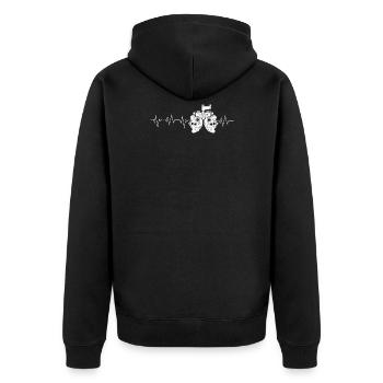 Optométriste Ophtalmologiste Médecin Heartbeat Optométrie Ar - Veste à capuche bio Premium Unisexe - noir - Dos - Nico (187cm)