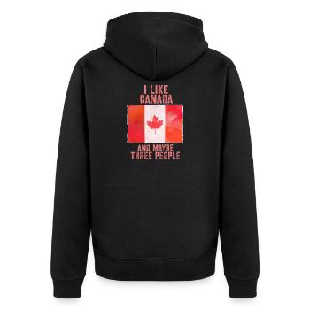 Canada - Veste à capuche bio Premium Unisexe - noir - Dos - Nico (187cm)