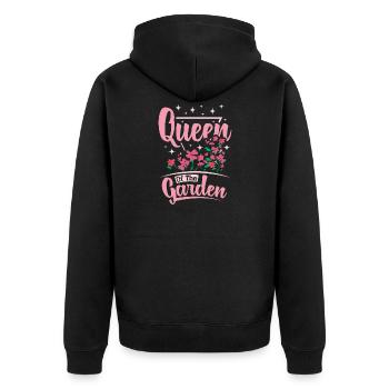 Reine du jardin - Veste à capuche bio Premium Unisexe - noir - Dos - Nico (187cm)