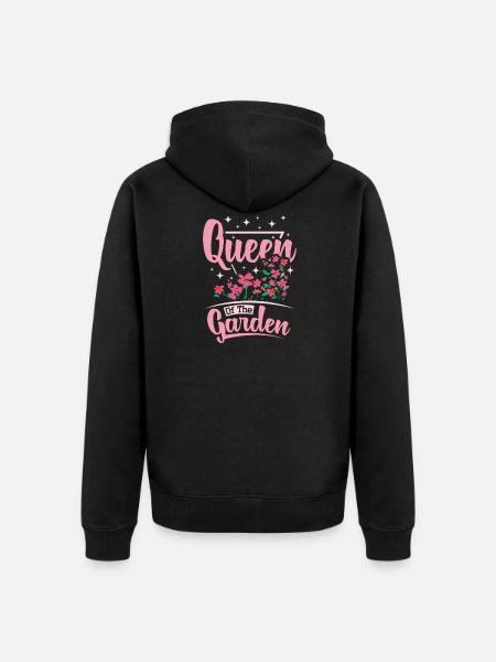 Queen of the garden - Unisex Premium Organic Zip Hoodie - black