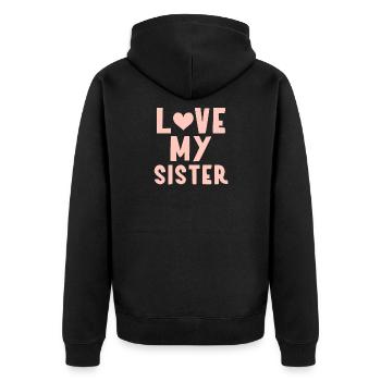 Moi ma sœur - Veste à capuche bio Premium Unisexe - noir - Dos - Nico (187cm)
