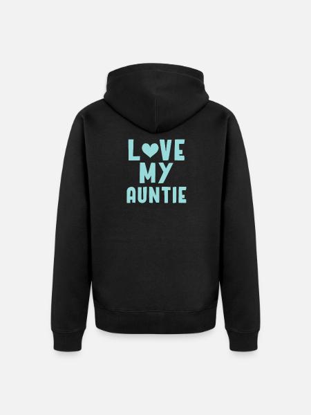 Auntie - Unisex Premium Organic Zip Hoodie - black