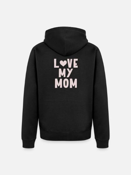 J’aime ma mère - Veste à capuche bio Premium Unisexe - noir
