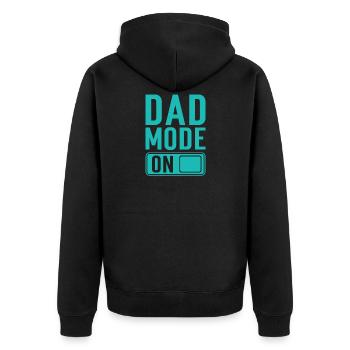 Father-to-be Father Gift Saying - Unisex Premium Organic Zip Hoodie - black - Back - Nico (187cm)