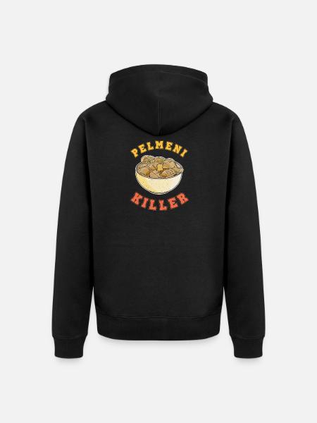 Pelmeni tueur Russianlife Russie URSS Cuisine - Veste à capuche bio Premium Unisexe - noir