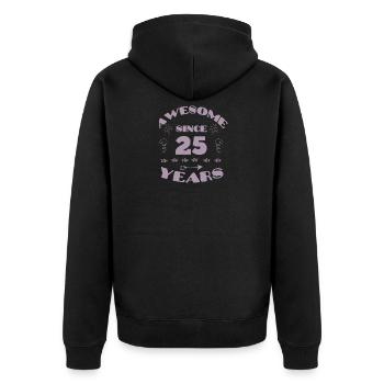 Génial depuis 25 ans 25ème anniversaire Femmes - Veste à capuche bio Premium Unisexe - noir - Dos - Nico (187cm)