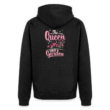 La Reine du jardin - Veste à capuche bio Premium Unisexe - noir - Dos - Nico (187cm)