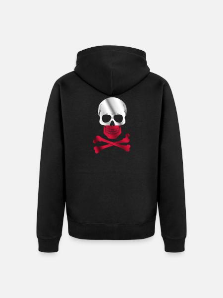Poland Flag - Unisex Premium Organic Zip Hoodie - black