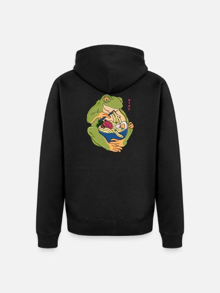 Toad Japanese Ramen - Unisex Premium Organic Zip Hoodie - black
