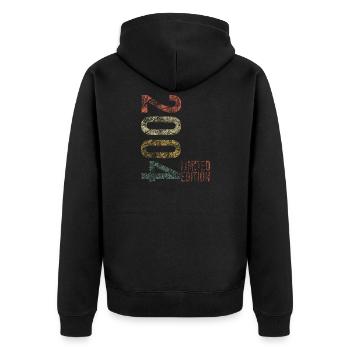 18e anniversaire Jeunes filles 2004 - Veste à capuche bio Premium Unisexe - noir - Dos - Nico (187cm)