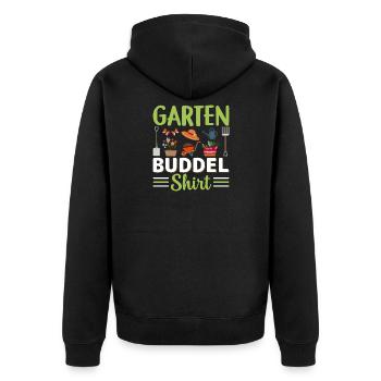 Garten Gemüse Schrebergarten - Unisex Premium Bio Zip Hoodie - Schwarz - Hinten - Nico (187cm)