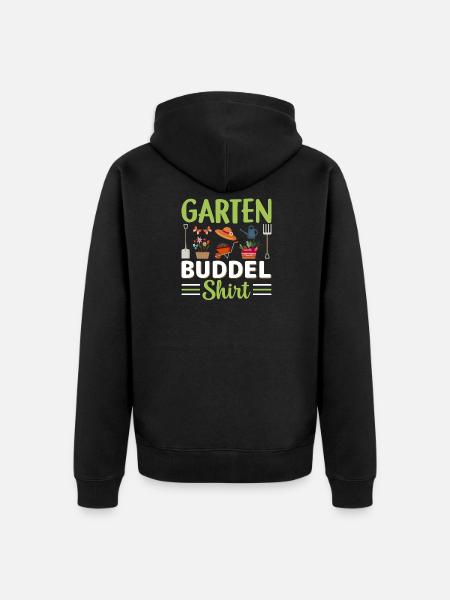 Garten Gemüse Schrebergarten - Unisex Premium Bio Zip Hoodie - Schwarz