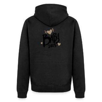 Bébé 2023 - Nouveau-né 2023 Cadeau bébé - Veste à capuche bio Premium Unisexe - noir - Dos - Nico (187cm)