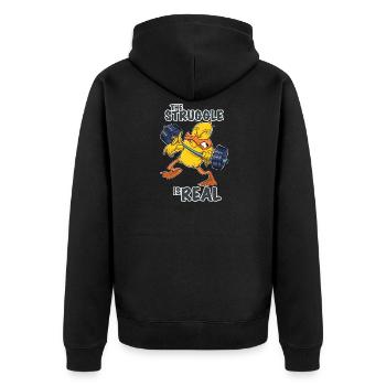La lutte est real duck i fitness gym i - Veste à capuche bio Premium Unisexe - noir - Dos - Nico (187cm)