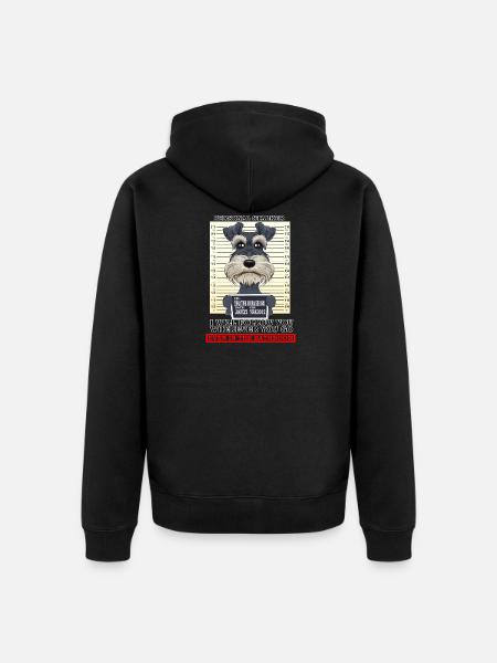 Personal Stalker Miniature Schnauzer - Unisex Premium Organic Zip Hoodie - black
