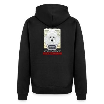 Poodle Personal Stalker Ill Follow You Wherever - Unisex Premium Organic Zip Hoodie - black - Back - Nico (187cm)