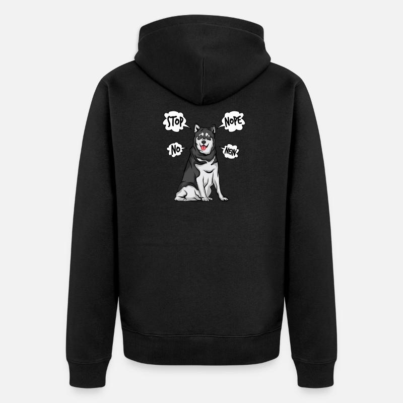 Alaska Malamute Husky Chien - Veste à capuche bio Premium Unisexe - noir