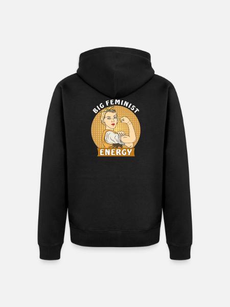 FEMINIST IN ENERGY - Unisex Premium Bio Zip Hoodie - Schwarz