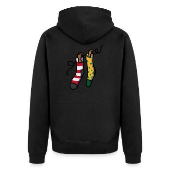 Chaussettes colorées Chaussettes de Noël Père Noël - Veste à capuche bio Premium Unisexe - noir - Dos - Nico (187cm)