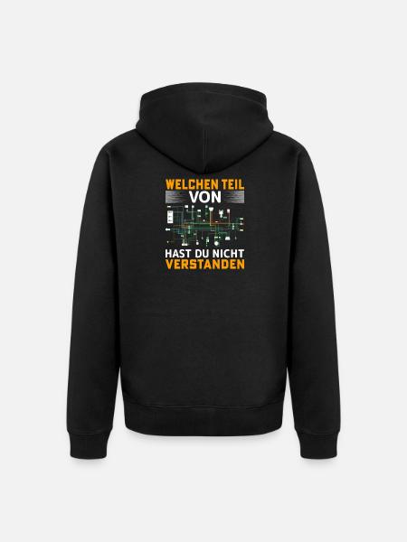 Schaltplan Elektriker Geschenk - Unisex Premium Bio Zip Hoodie - Schwarz