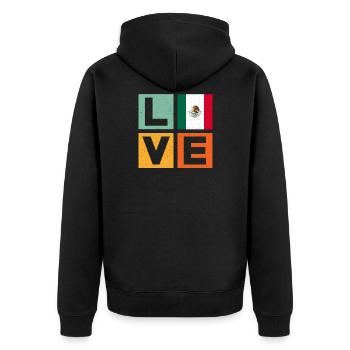 Mexique Amour - Veste à capuche bio Premium Unisexe - noir - Dos - Nico (187cm)