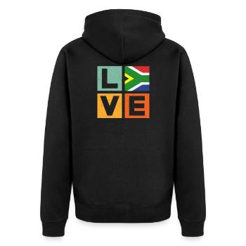 Afrique du Sud Amour - Veste à capuche bio Premium Unisexe - noir - Dos - Nico (187cm)