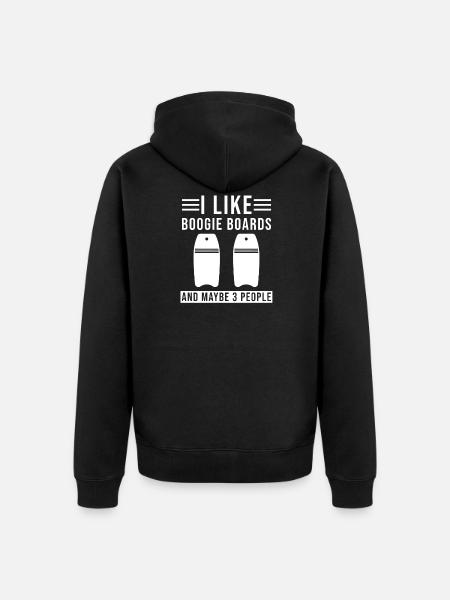 Bodyboarding Boogie Boarding - Unisex Premium Organic Zip Hoodie - black