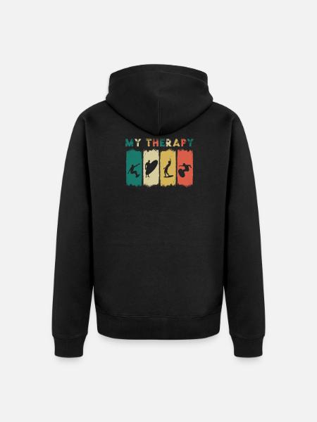 Surfing - Unisex Premium Organic Zip Hoodie - black