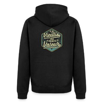 Je Vieilli pas humour homme Drôle Papa - Veste à capuche bio Premium Unisexe - noir - Dos - Nico (187cm)