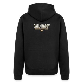 Call of Daddy: Annonce Grossesse Papa - Veste à capuche bio Premium Unisexe - noir - Dos - Nico (187cm)
