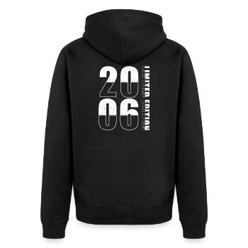 2006 Édition Limitée Anniversaire - Veste à capuche bio Premium Unisexe - noir - Dos - Nico (187cm)
