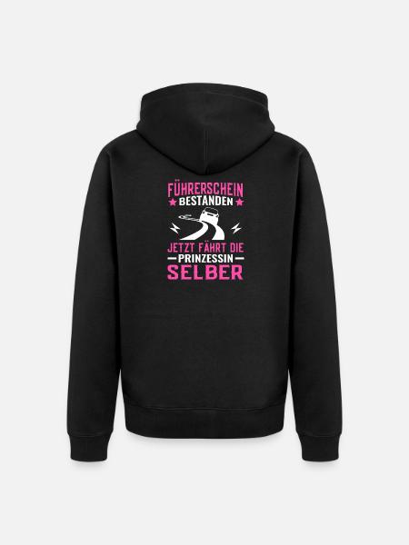 Führerschein Auto Geschenk - Unisex Premium Bio Zip Hoodie - Schwarz