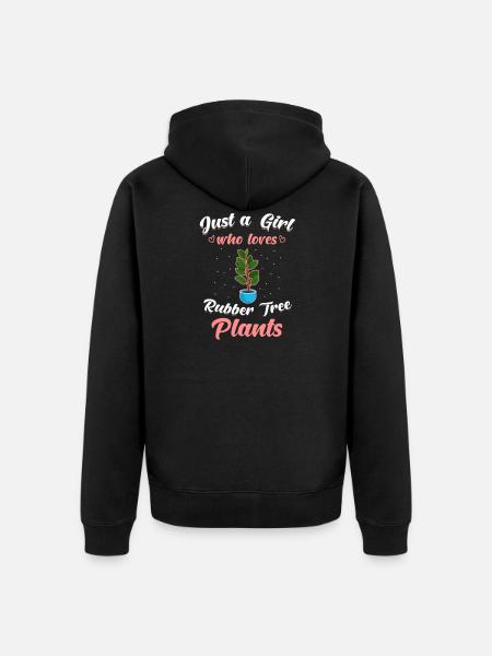 Rubber plant - Unisex Premium Organic Zip Hoodie - black