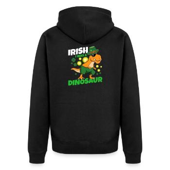 Irlandais J’étais un dinosaure Dino St Patricks Day Toddle - Veste à capuche bio Premium Unisexe - noir - Dos - Nico (187cm)