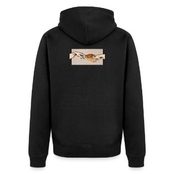 Bester Döner Kebab mit Allem Döner - Unisex Premium Bio Zip Hoodie - Schwarz - Hinten - Nico (187cm)