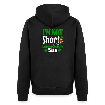 Je ne suis pas court Je suis Leprechaun Taille Toddler St Patri - Veste à capuche bio Premium Unisexe - noir - Dos - Nico (187cm)