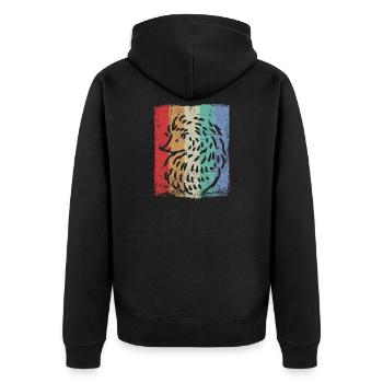 Hérisson - Veste à capuche bio Premium Unisexe - noir - Dos - Nico (187cm)