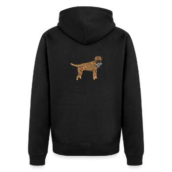 Border Terrier - Veste à capuche bio Premium Unisexe - noir - Dos - Nico (187cm)