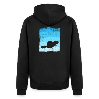Castor - Veste à capuche bio Premium Unisexe - noir - Dos - Nico (187cm)