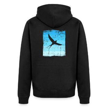 Oiseaux Hirondelle d’oiseau - Veste à capuche bio Premium Unisexe - noir - Dos - Nico (187cm)