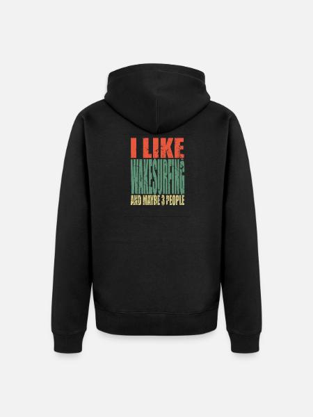 Wakesurfing saying funny - Unisex Premium Organic Zip Hoodie - black