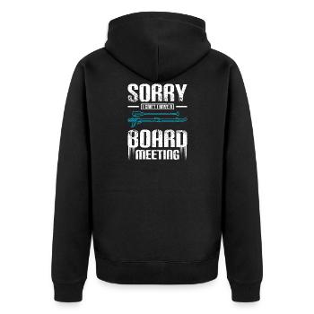 Désolé je ne peux pas avoir une réunion du conseil d’administration Sup - Veste à capuche bio Premium Unisexe - noir - Dos - Nico (187cm)