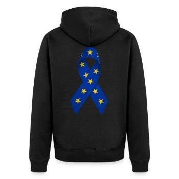 Boucle pour la paix en Europe - Veste à capuche bio Premium Unisexe - noir - Dos - Nico (187cm)