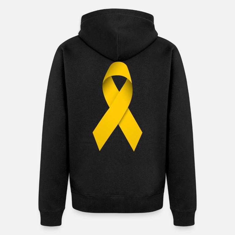 ruban jaune - Veste à capuche bio Premium Unisexe - noir