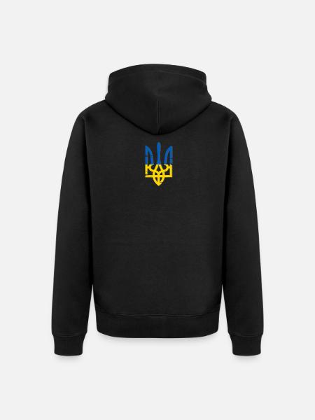Ukraine Symbol - Unisex Premium Organic Zip Hoodie - black