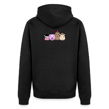 Animaux mignons - Veste à capuche bio Premium Unisexe - noir - Dos - Nico (187cm)