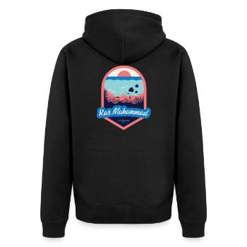 Ras-Muhammad-Nationalpark - Ägypten - Unisex Premium Bio Zip Hoodie - Schwarz - Hinten - Nico (187cm)